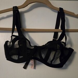 Victoria Secret Black Sheer Mesh Bra
